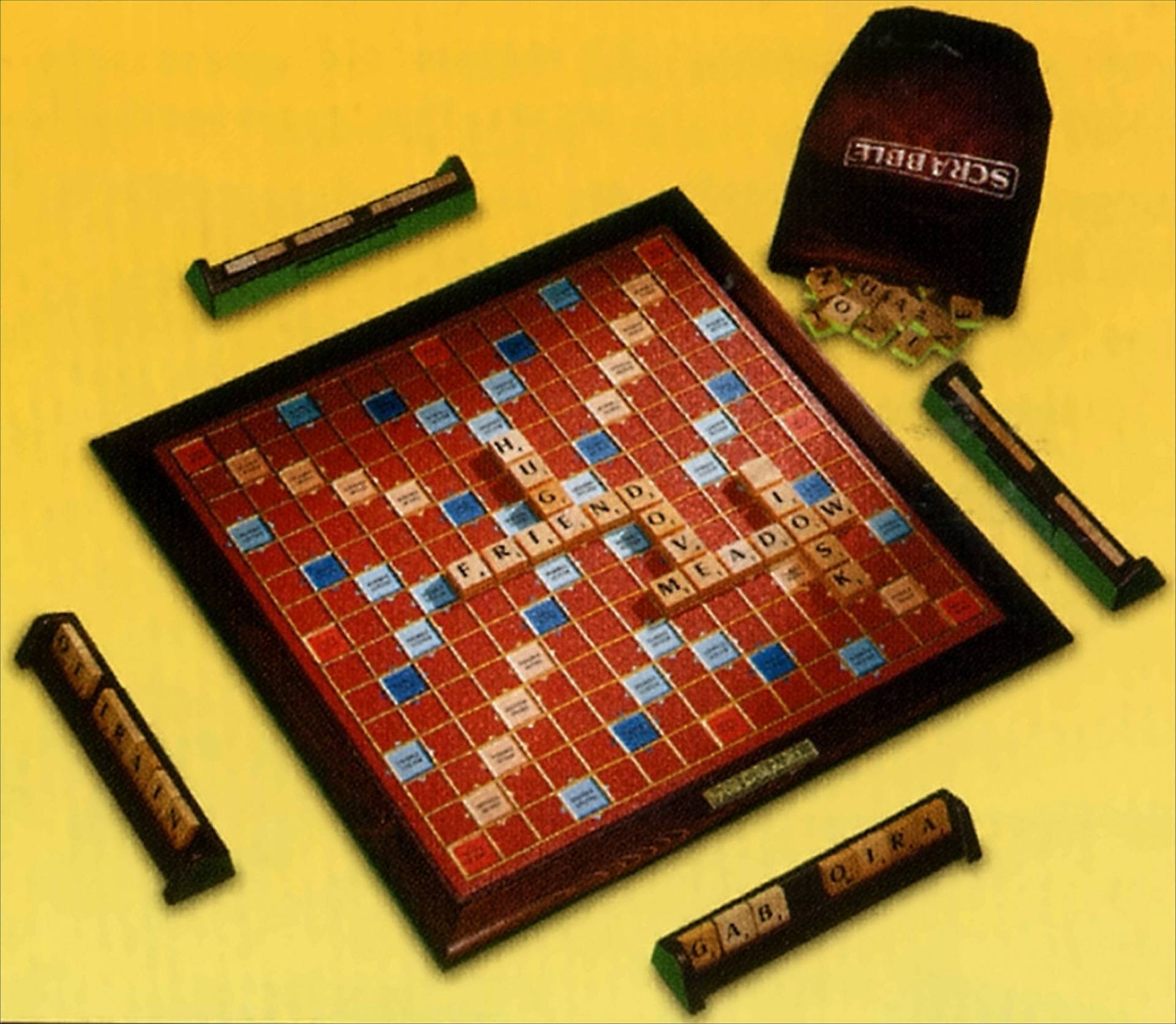 SCRABBLE Deluxe Edelholzsteine von Mattel