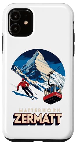 Hülle für iPhone 11 Zermatt Matterhorn Berg Schweiz Winter Ski fahren Geschenk von Matterhorn Swiss Mountain