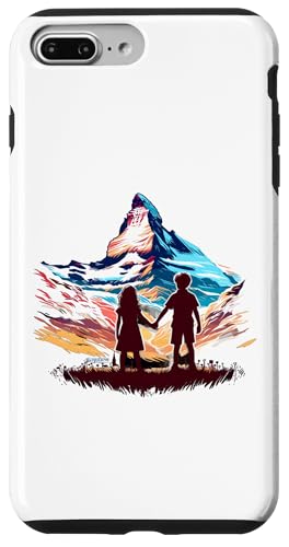 Hülle für iPhone 7 Plus/8 Plus Matterhorn Schweiz Alpen – Farben der Kindheit von Matterhorn Swiss Mountain