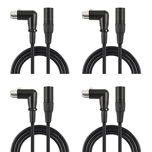 Mauedest 4 x XLR-Kabel, Musik-Mikrofon, Soundkabel, Stecker rechtwinklig, XLR-Buchse auf Stecker, 1,8 m von Mauedest