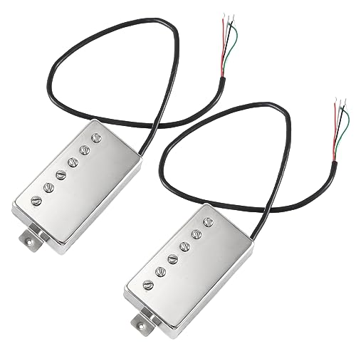 Mauedest Alnico Humbucker-Tonabnehmer-Set, Chrom, Steg- und Hals-Tonabnehmer, kompatibel mit LP-Gitarrenzubehör, 5 Stück von Mauedest