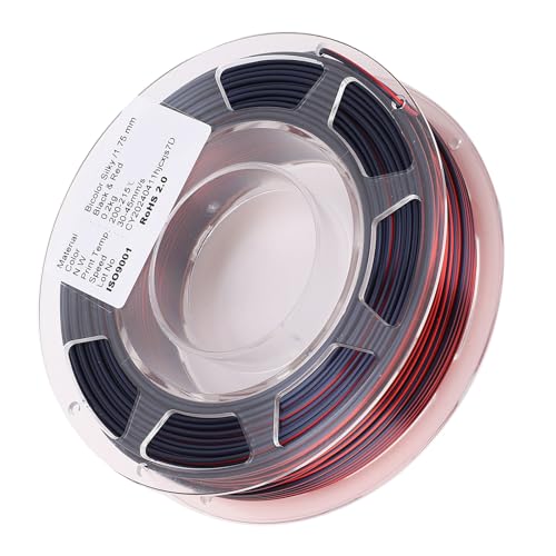 3D-Drucker PLA-Filament 1,75 mm Spulenbündel Seide Schwarz Rot für breite Anwendung von Mavaol