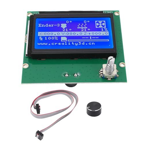 Mavaol 12864 LCD-Bildschirm, stabile Metallkonstruktion, klares Display, einfache Installation, für Ender 3, 3s, 3X, 3 Pro 3D-Drucker von Mavaol