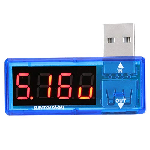 Mavaol 2PCs USB-Detektor Strom Spannungsprüfer Voltmeter Amperemeter Tragbar für Handy-Ladegeräte (Blue) von Mavaol