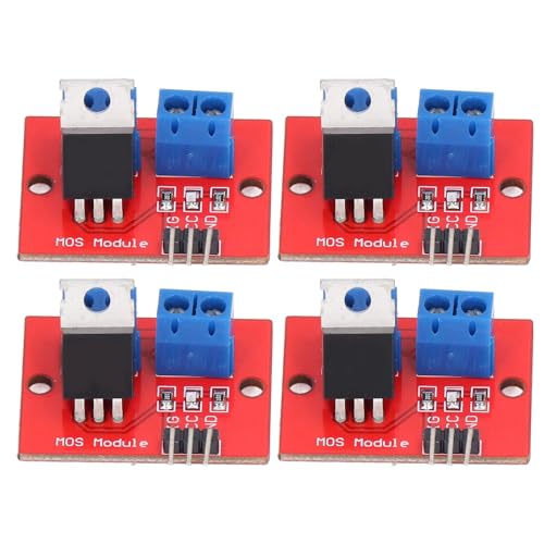 Mavaol 4er-Pack 24-V-PWM-Controller-DC-Motor-LED-Streifen-Dimmermodul, Hochleistungs-MOSFET, stufenlose Geschwindigkeitsregelung, kompatibel mit und Mikrocontrollern von Mavaol