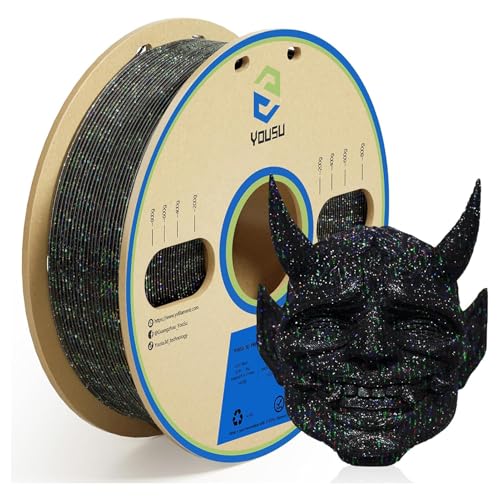 Mavaol Galaxy Shiny PLA 3D-Druck-Filament, 1,75 mm, leuchtet im Dunkeln, metallisch, einfaches Drucken, stabil, kein Verziehen, hervorragende Betthaftung für FDM-Drucker (5) von Mavaol