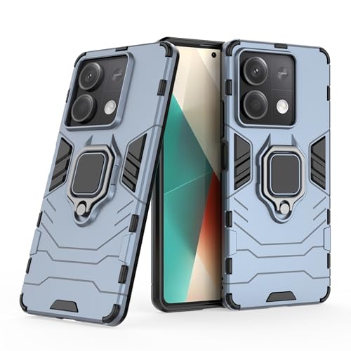 Hülle für Xiaomi Redmi Note 13 5G Drehbar Ringhalter Cover Magnet Bumper Handyhülle Case Stoßfest Doppelschichter Schutzhülle Outdoor Shock Absorption Mit Ring (Marineblau) von Max Power Digital