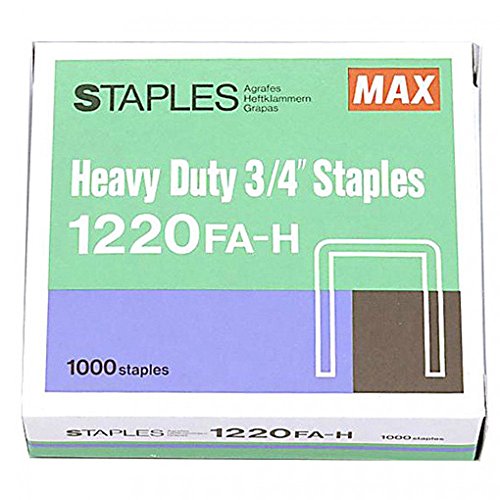 MAX USA CORP. Max Hochleistungsheftklammern 3/4 Zoll 1220FA-H - Schachtel mit 1000 Heftklammern MAX USA CORP. Max Hochleistungsheftklammern 3/4 Zoll 1220FA-H - Schachtel mit 1000 Heftklammern von Max