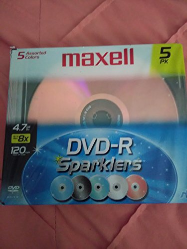 DVD-R Sparklers 5 Assorted Colors 4.7GB 8x 120min von Maxell