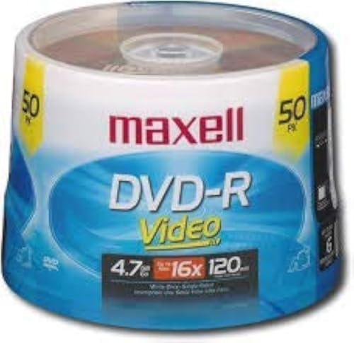 Maxell Marken 8 x DVD-R Scheiben in 50 Stück Cakebox von Maxell