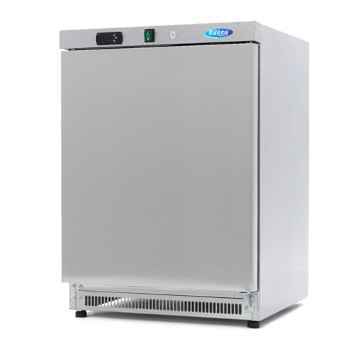 Maxima Gastro Gefrierschrank - 200 l - 2 Feste Regale - Rostfreier Stahl von Maxima