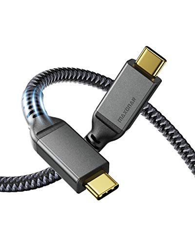 Thunderbolt 3 Kabel 1,2 M,Maxonar TB3 Zertifiziertes USB C 4.0 Kabel 40 Gbit/s Datenübertragung/100W/5A Aufladen/5K@60Hz/Dual 4K,Kompatibel mit Mac Studio,Studio Display,2020 M1 MacBok Air,Externe SSD von Maxonar