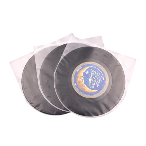 LP Innenhüllen aus Vinyl, transparent, antistatisch, Kunststoff, runde Unterseite, 17,8 cm, 25 Stück von MayRecords