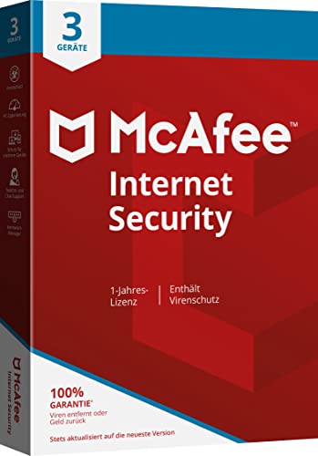 McAfee Internet Security, 3-Geräte, 1-Jahr, Windows/Mac/Android/iOS (Code in a Box) von McAfee