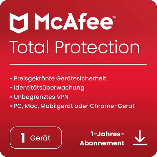 Total Protection Vollversion ESD   1 Gerät 1 Jahr ( Download ) von McAfee