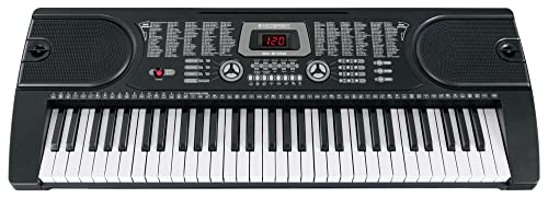 McGrey EK-6100 Keyboard - Einsteiger-Instrument mit 61 Tasten in Standardgröße - 255 Klänge und Begleitrhythmen - Lernfunktionen - Batteriebetrieb möglich - schwarz von McGrey