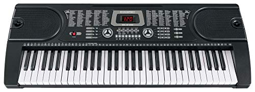 McGrey EK-6100 Keyboard - Einsteiger-Instrument mit 61 Tasten in Standardgröße - 255 Klänge und Begleitrhythmen - Lernfunktionen - Batteriebetrieb möglich - schwarz von McGrey