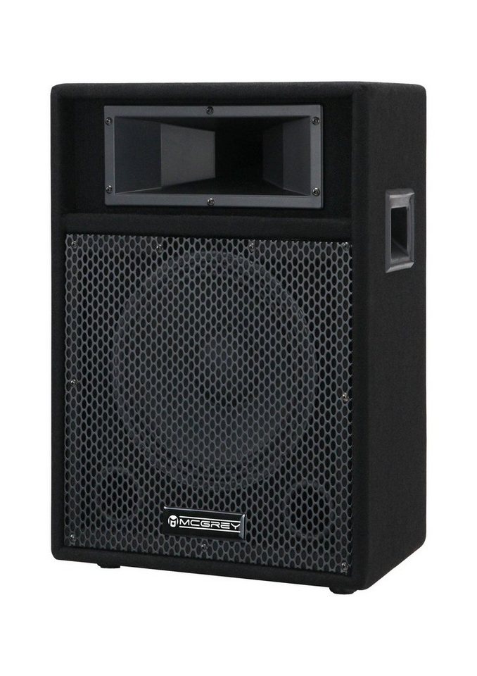 McGrey PA-110 10/2 DJ PA passive Box Party-Lautsprecher (N/A, 50 W, Trapezform - 2-Wege 10" Speaker und 2" Piezo-Hochtöner) von McGrey