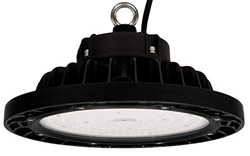 McShine - LED-Strahler I UFO-150 I Ø30cm, 150W Deckenlampe zum Aufhängen, 21.000 lm, neutralweiß, 4000K, Schutzklasse IP66 für innen und außen, 120°, 90-305V für Halle, Werksttat, Lager, Garage von McShine