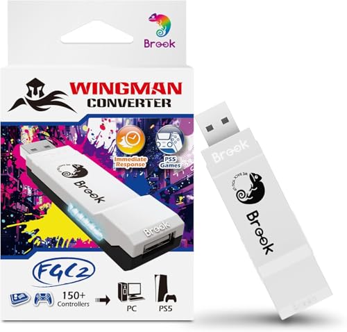 Mcbazel Brook Wingman FGC 2 Konverter für PS5, Kabelgebundener PS5/PS4/XBox Series X|S/Xbox One/Xbox Elite/NS Switch/Arcade Stick Controller zu PS5/Windows PC von Mcbazel