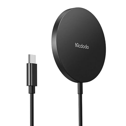 Mcdodo CH-340 Magnetic Wireless Charger, magnetisches Ladegerät für iPhone, MagSafe, 15W, schwarz von Mcdodo