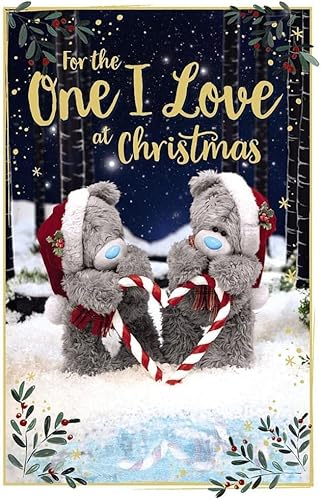 Me To You Bear Holografische 3D-Weihnachtskarte One I Love von Me To You Bear