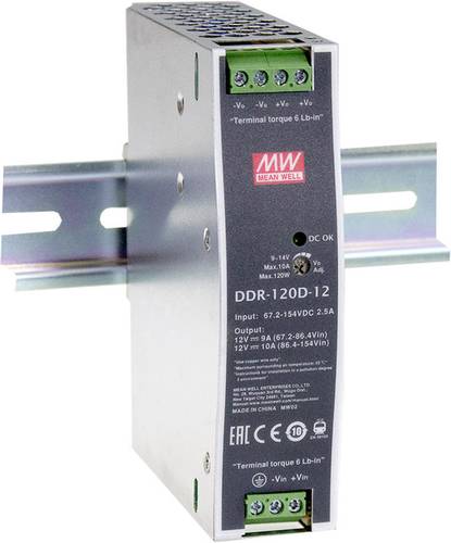 Mean Well DDR-120A-24 Hutschienen-DC/DC-Wandler (DIN-Rail) 24 V/DC 4.2A 100.8W Anzahl Ausgänge:1 x von Mean Well