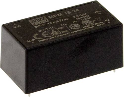 Mean Well MPM-15-5 AC/DC-Printnetzteil 5 V/DC 3A 15W von Mean Well