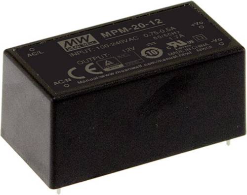 Mean Well MPM-20-5 AC/DC-Printnetzteil 5 V/DC 4A 20W von Mean Well