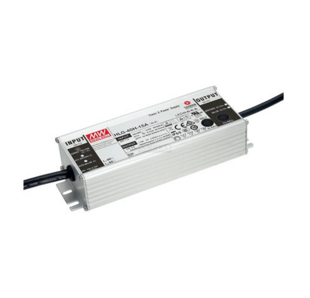 MeanWell "HLG-40H-42" 42V, 40,32W, wassergeschützt, Hochvolt, IP67 LED Trafo von MeanWell