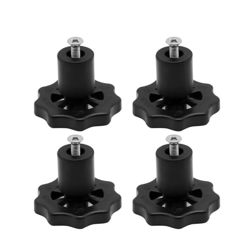 1-6set Heißer Bett Nivellierung Spalte Silikon Feste Spacer Plattform Leveler for CR10/ CR10S CR-X Ende-3 kobra 3D Drucker Teile(Black M4 Nut 16mm,6Set) von MedgAs