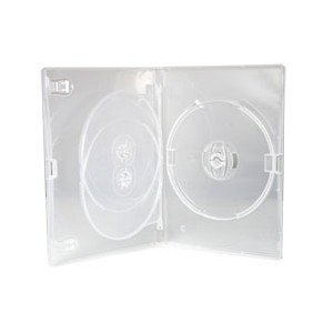 Media Replication CD/DVD/Blu Ray 14mm klar DVD 3 Way Hülle für 3 Disc (10er Pack) von Media Replication