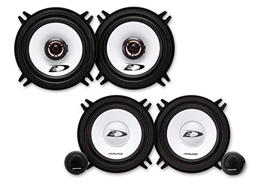 MEDIADOX Front/Heck 13cm/130mm Auto Lautsprecher/Boxen/Speaker Komplett-Set von Alpine kompatibel mit Renault (II) von Mediadox