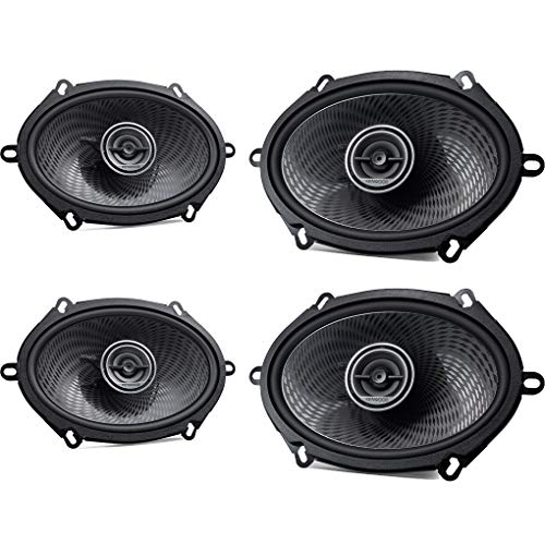 MEDIADOX Front/Heck 5x7/15x20cm Auto Lautsprecher/Boxen/Speaker Komplett-Set von Kenwood kompatibel für Ford (V) von Mediadox