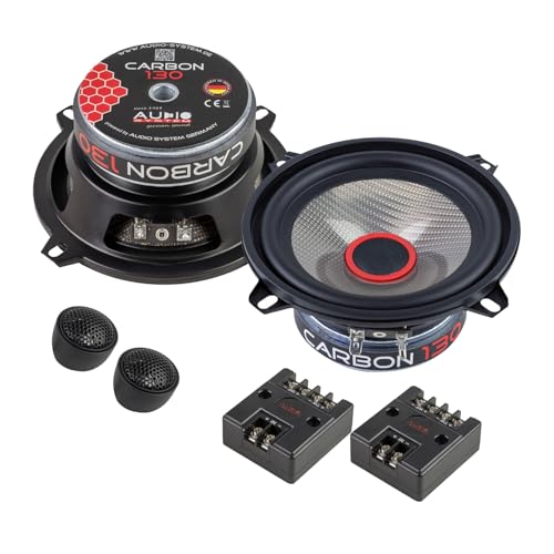 Mediadox Front/Heck 13cm/130mm 2-Wege Kompo Auto Lautsprecher/Boxen/Speaker Set von Audio System Carbon 130 kompatibel mit Daithatsu Gran Move/Sirion/Terios/Cuore von Mediadox