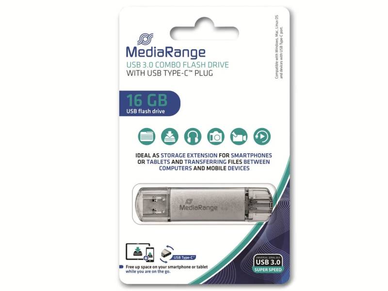 MEDIARANGE USB-Stick MR935, USB 3.0, 16 GB von Mediarange