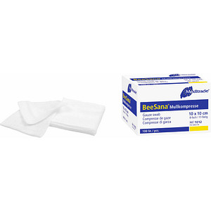 Meditrade® Mull-Kompressen BeeSana® 1012 weiß 10,0 x 10,0 cm, 100 St. von Meditrade®