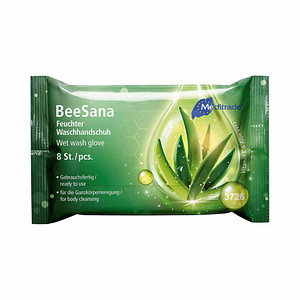 Meditrade® unisex Einmal-Waschhandschuh BeeSana weiß Einheitsgröße 8 St. von Meditrade®