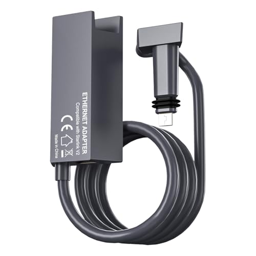 Meenewching Generic Starlink Ethernet Adapter für Satelliten-Internet V2 - RJ45 Gigabit Ethernet für schnelle und stabile Verbindung, kompatibel mit Starlink Actuated Gen 2 - Schwarz von Meenewching