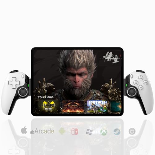 Mobile Gaming Controller für iPhone/iPad, Wireless Phone Remote Gamepad Bluetooth Joystick für iOS/Android/PC/Switch/Tablet/Cloud Gaming Unterstützung Streaming auf PS4/Xbox/PC Konsole spielen COD/Gen von Megadream