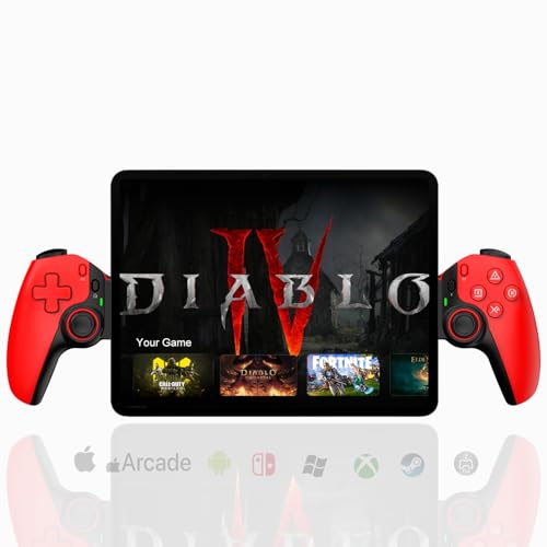 Mobile Gaming Controller für iPhone/iPad, Wireless Phone Remote Gamepad Bluetooth Joystick für iOS/Android/PC/Switch/Tablet/Cloud Gaming Unterstützung Streaming auf PS4/Xbox/PC Konsole spielen COD/Gen von Megadream