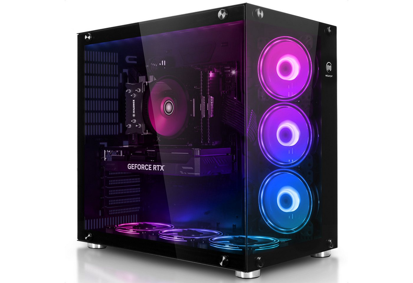 Megaport Gaming-PC (AMD Ryzen 5 5600 6x3,50 GHz 5600, AMD Radeon RX 6400, 16 GB RAM, 500 GB SSD, Luftkühlung, OHNE Betriebssystem, WLAN) von Megaport