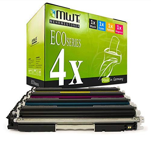 4X MWT kompatibel Toner für HP Laserjet CP 1025 Color NW ersetzt CE310A-13A 126A von Mehrwegtoner