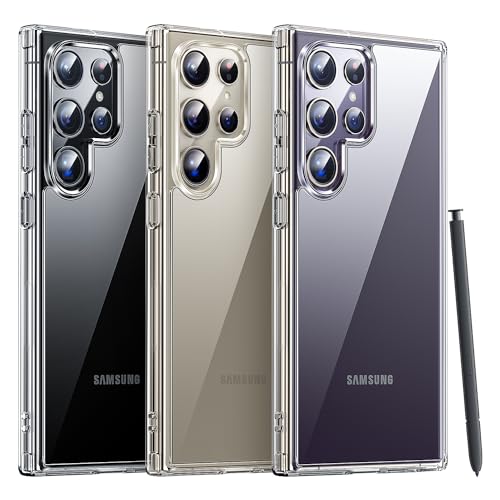 Meifigno Clear für Samsung Galaxy S24 Ultra Hülle (6,8 Zoll), [Anti-Gelb & Militärgeprüft] Transparent Schutzhülle Handyhülle für Galaxy S24 Ultra 5G 6,8 Zoll, Crystal Clear von Meifigno