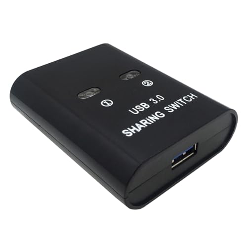 Manuelle USB-Umschaltung, 2-Port-USB-Konverter, Splitter für 2 PCs, USB-Peripheriegeräte, Drucker, Büro, Zuhause, USB-3.0-Hubs von Meiliyizu