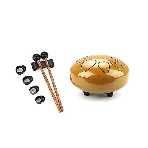 Steel Tongue Drum-8 Note 6 Inch Percussion Instrument Hand Pan Drum With Drum Mallets Carry Bag Music Book von Meiliyizu