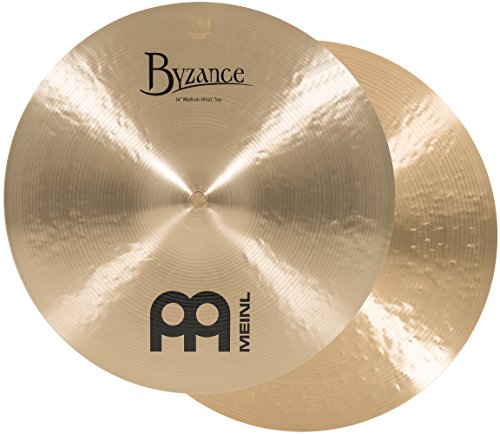 Meinl Cymbals Byzance Traditional Hihat Medium 14 Zoll (Video) Schlagzeug Becken – Paar – (35,56cm) B20 Bronze, Traditionelles Finish (B14MH) von Meinl Cymbals