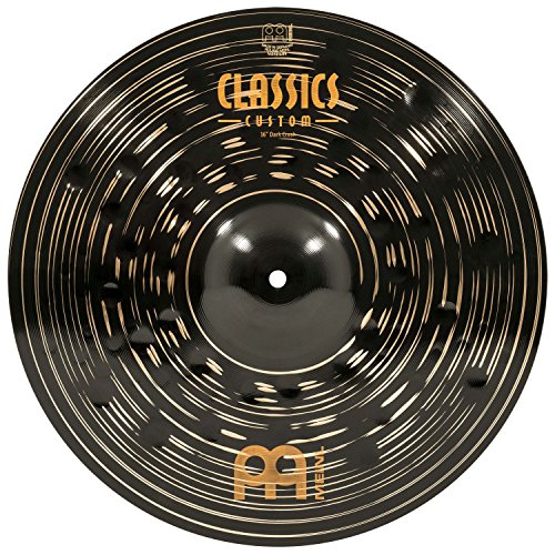 Meinl Cymbals Classics Custom Dark Crash — 16 Zoll (Video) Schlagzeug Becken (40,64cm) B12 Bronze, Dunkles Finish (CC16DAC) von Meinl Cymbals