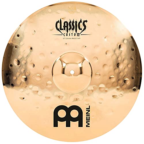 Meinl Cymbals Classics Custom Extreme Metal Crash — 18 Zoll (Video) Schlagzeug Becken (45,72cm) B12 Bronze, Brilliantes Finish (CC18EMC-B) von Meinl Cymbals