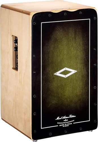 Meinl Percussion Artisan Pickup Cajon - Trommelkiste mit internem passiven Tonabnehmer - Dark Olive Burst Frontplatte - Soleá Line (PAESLDOB) von Meinl Percussion